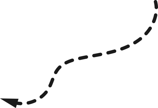 Hand drawn dotted arrow shape png
