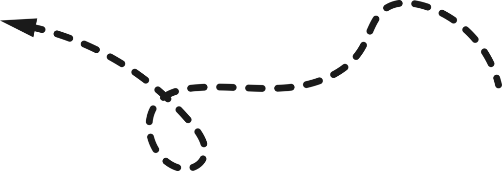 Hand drawn dotted arrow shape png