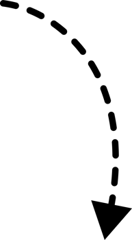 Hand drawn dotted arrow shape png