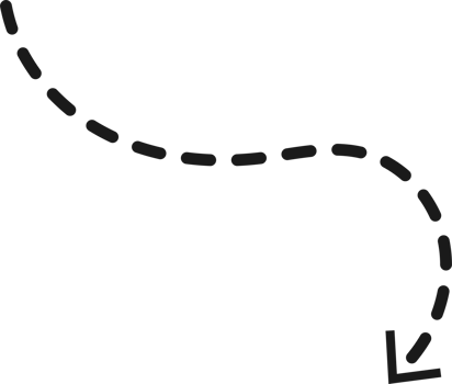 Hand drawn dotted arrow shape png