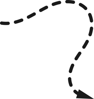 Hand drawn dotted arrow shape png