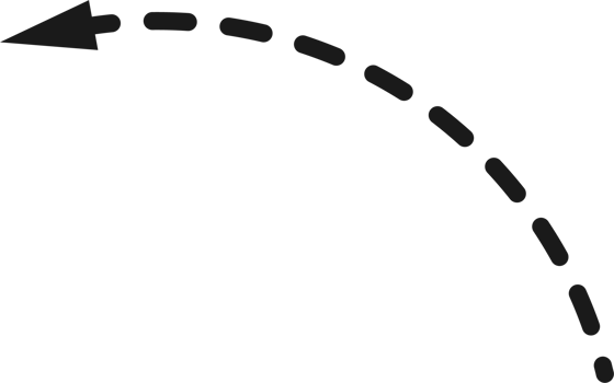 Hand drawn dotted arrow shape png