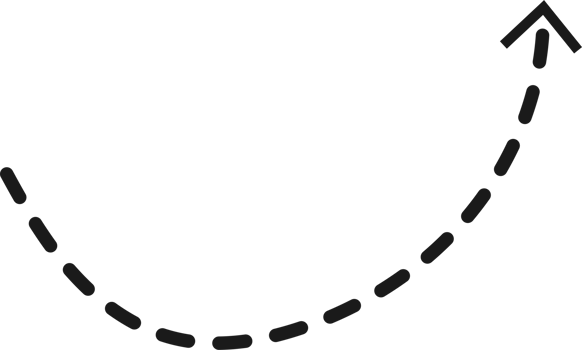 Hand drawn dotted arrow shape png