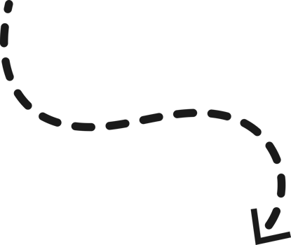 Hand drawn dashed arrow shape png