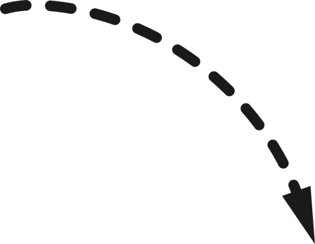 Hand drawn dashed arrow shape png