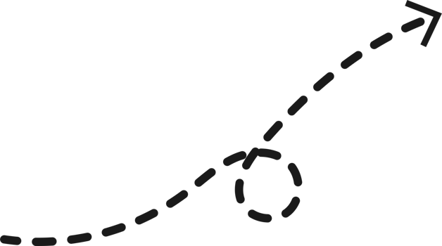 Hand drawn dashed arrow shape png