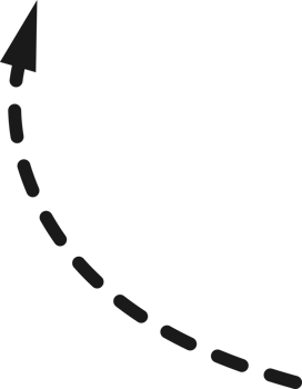 Hand drawn dashed arrow shape png