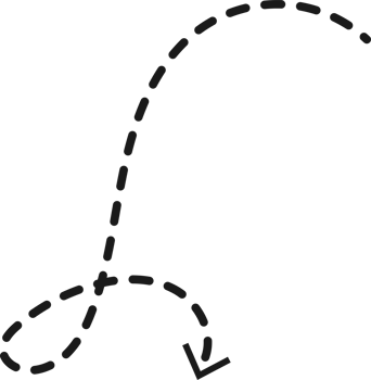 Hand drawn dashed arrow shape png