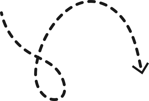 Hand drawn dashed arrow shape png