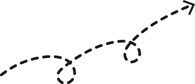 Hand drawn dashed arrow shape png