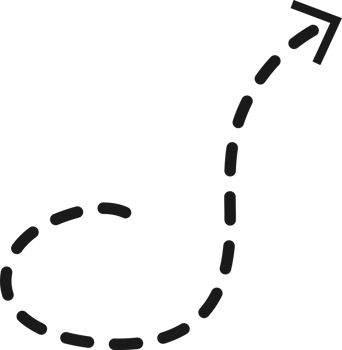 Hand drawn dashed arrow shape png