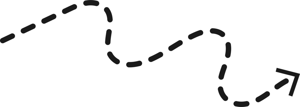 Hand drawn dashed arrow shape png