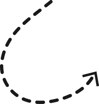 Hand drawn dashed arrow shape png