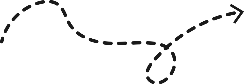 Hand drawn dashed arrow shape png