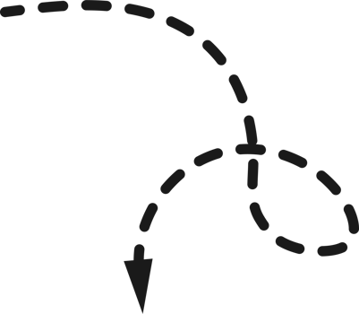 Hand drawn dashed arrow shape png