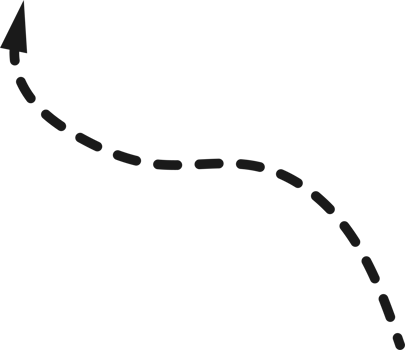 Hand drawn dashed arrow shape png