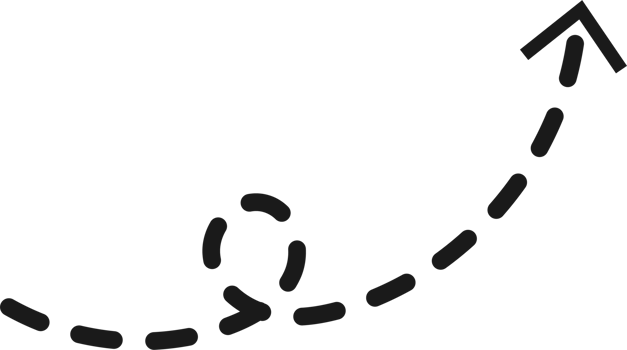 Hand drawn dashed arrow shape png