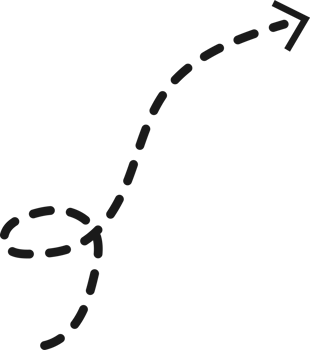 Hand drawn dashed arrow shape png