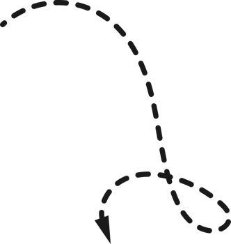 Hand drawn dashed arrow shape png