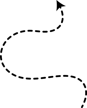 Hand drawn dashed arrow shape png