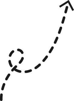 Hand drawn dashed arrow shape png