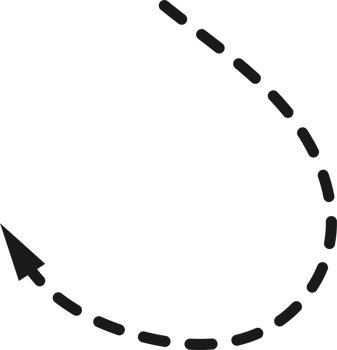 Hand drawn dashed arrow shape png