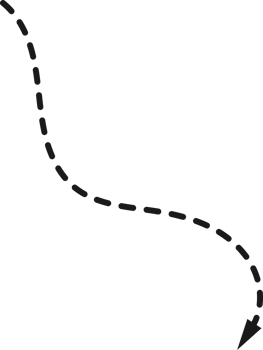 Hand drawn dashed arrow shape png