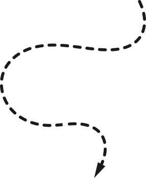 Hand drawn dashed arrow shape png