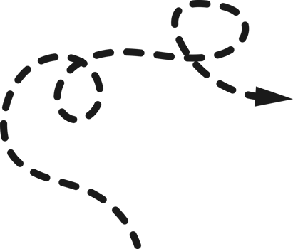 Hand drawn dotted arrow shape png