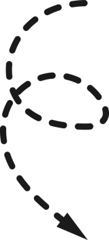 Hand drawn dotted arrow shape png