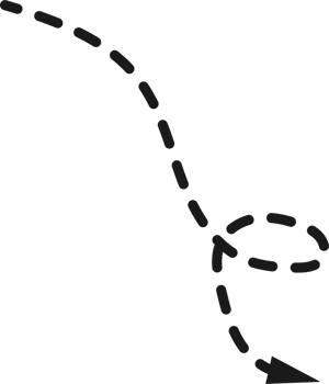 Hand drawn dotted arrow shape png