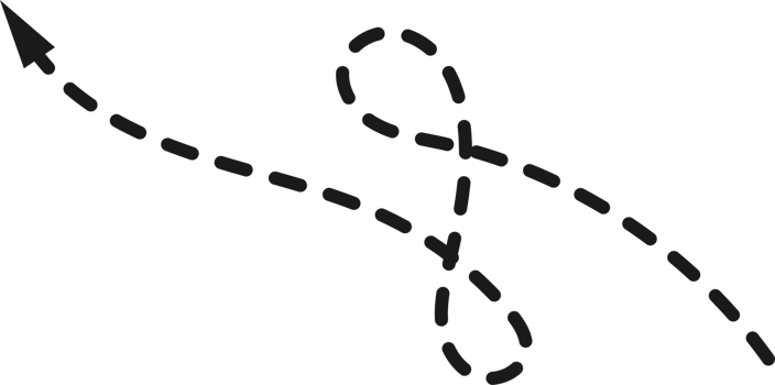 Hand drawn dotted arrow shape png