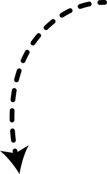 Hand drawn dotted arrow shape png