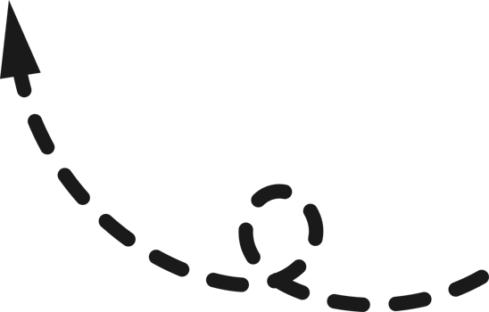 Hand drawn dotted arrow shape png