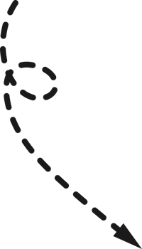 Hand drawn dotted arrow shape png
