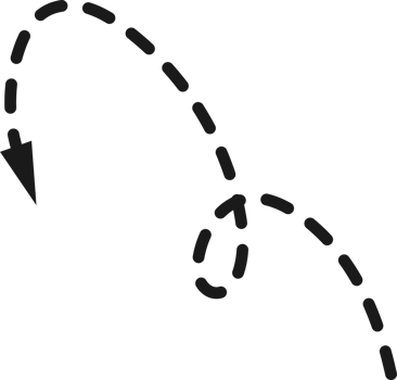 Hand drawn dotted arrow shape png