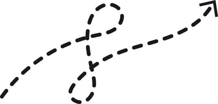 Hand drawn dotted arrow shape png