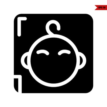 baby glyph icon vector