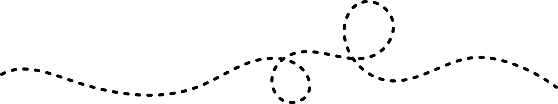 Hand drawn dotted curved line shape png