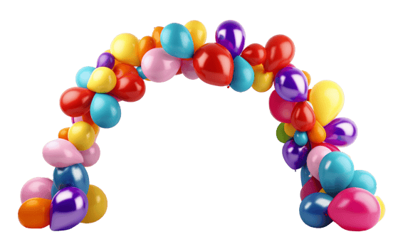 Balloon arch isolated. png