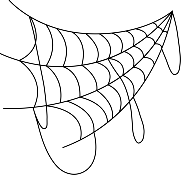 Hand drawn spider web icon png