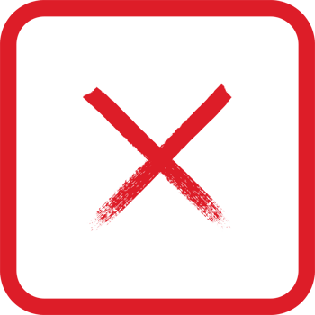 Hand painted rejected sign png