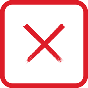 Hand painted rejected sign png