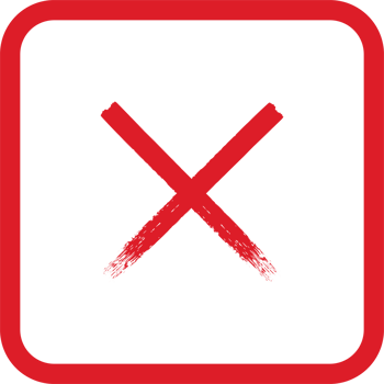 Hand painted rejected sign png