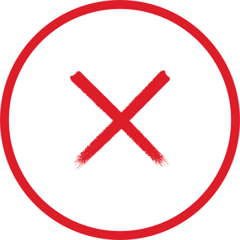 Hand painted rejected sign png