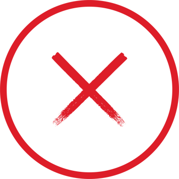 Hand painted rejected sign png