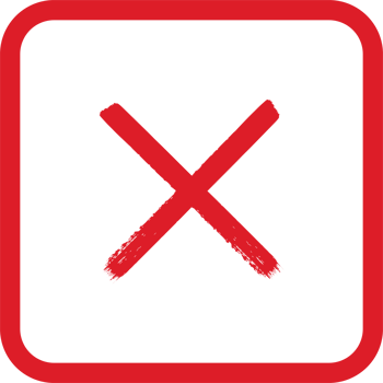 Hand painted rejected sign png