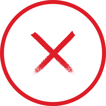 Hand painted rejected sign png
