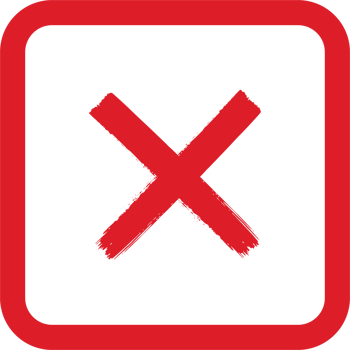 Hand painted rejected sign png