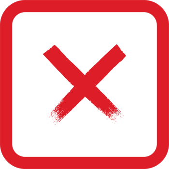 Hand painted rejected sign png